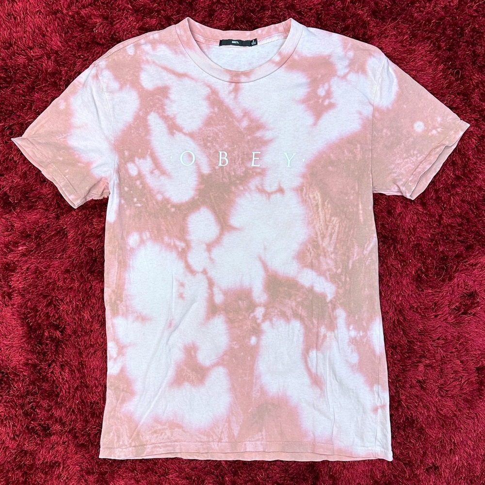 Obey Lifestyle Skateboard Small Snowboard Retro Shirt Tie Dye